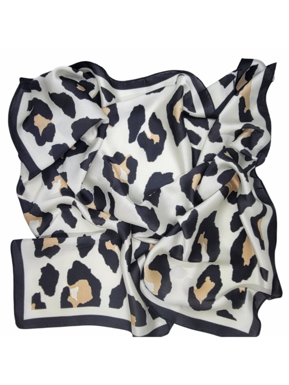 ✨Elegant Bandana Square Scarf Silky Satin Animal Print Leopard Hair Neck Scarfs - Picture 7 of 8